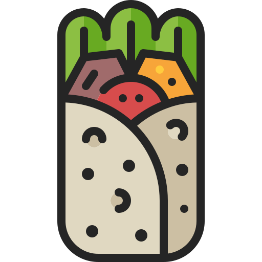 burrito Generic Outline Color icono
