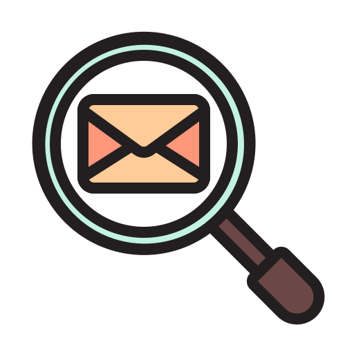 Search mail Generic Outline Color icon