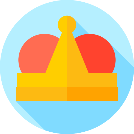 Crown Flat Circular Flat icon