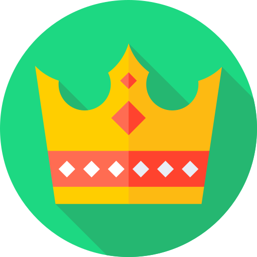 Crown Flat Circular Flat icon