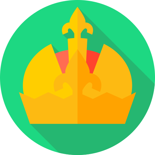 Crown Flat Circular Flat icon