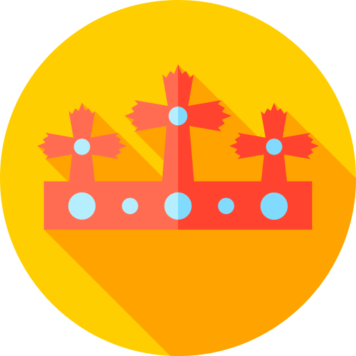 Crown Flat Circular Flat icon