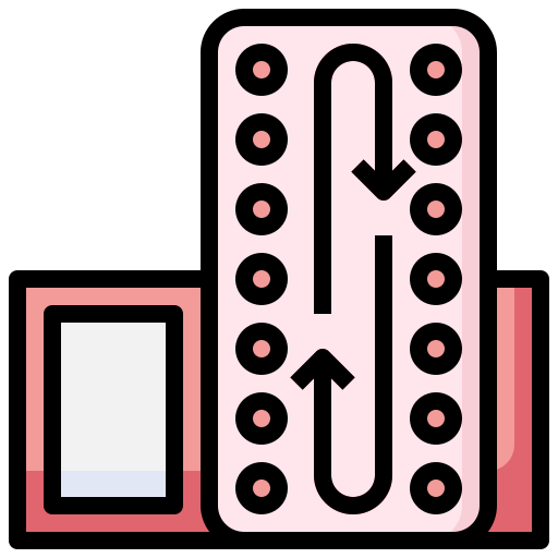 píldoras anticonceptivas Surang Lineal Color icono