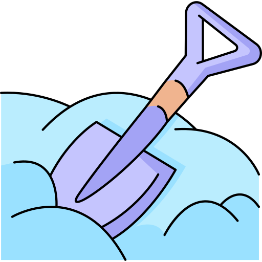 Shovel Generic Thin Outline Color icon
