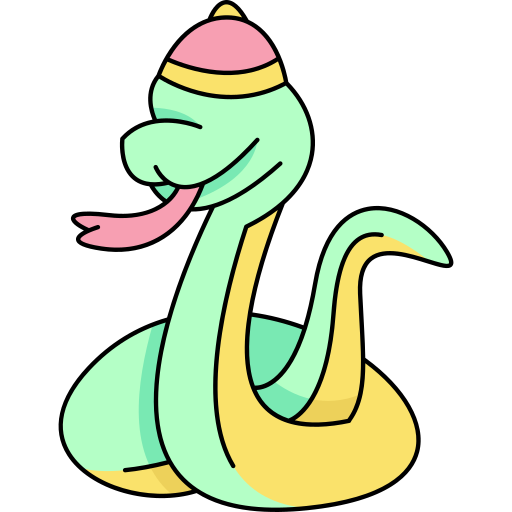Змея Generic Thin Outline Color иконка