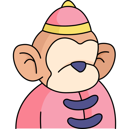Monkey Generic Thin Outline Color icon