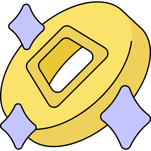 Lucky coin Generic Thin Outline Color icon