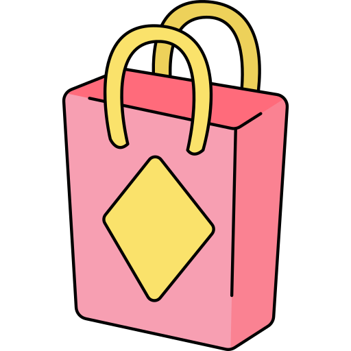 torba na zakupy Generic Thin Outline Color ikona