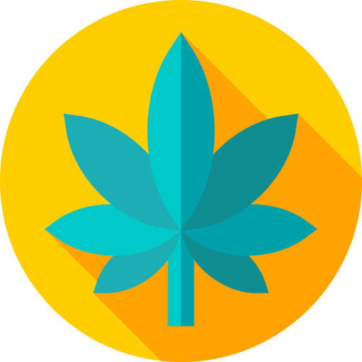 marihuana Flat Circular Flat ikona