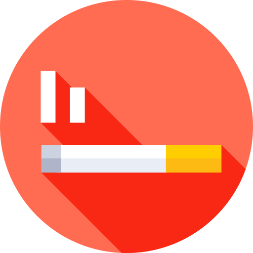 cigarrillo Flat Circular Flat icono