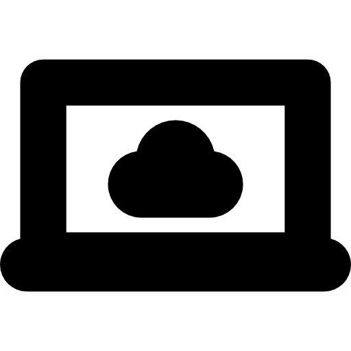 chmura na laptopie  ikona