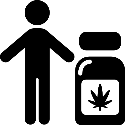 consumidor y marihuana medicinal  icono
