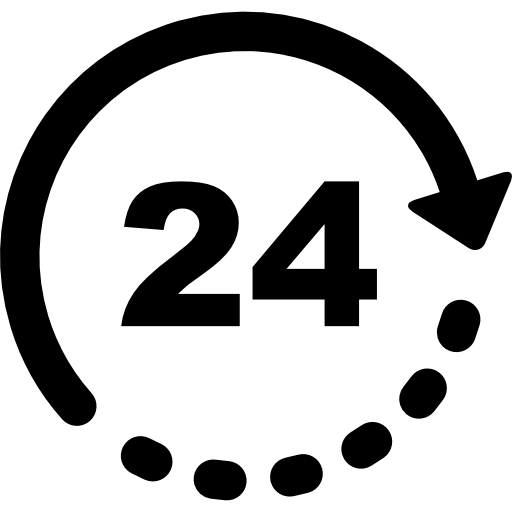 24-uurs service  icoon