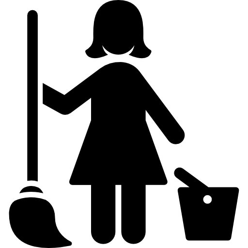 donna delle pulizie  icona