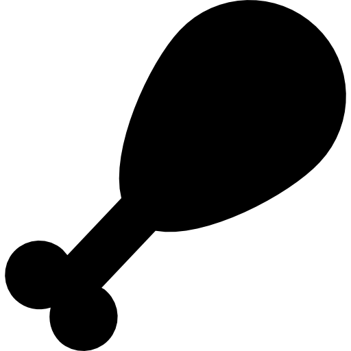 silhouette de cuisse de poulet Basic Rounded Filled Icône