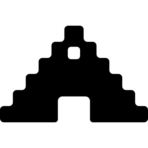 pirámide azteca  icono