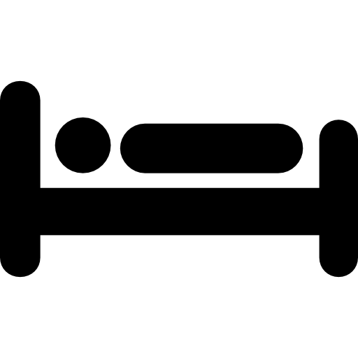 싱글 침대 Basic Rounded Filled icon