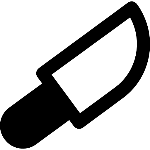 nóż Basic Rounded Filled ikona