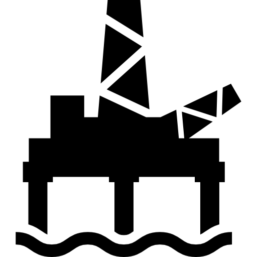wydobycie ropy naftowej na morzu  ikona