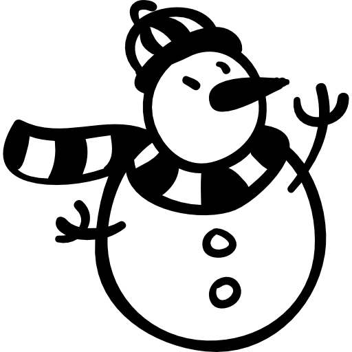 muñeco de nieve gordo  icono