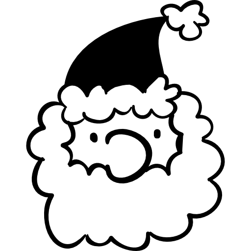 Santa's Head wirh curly beard  icon