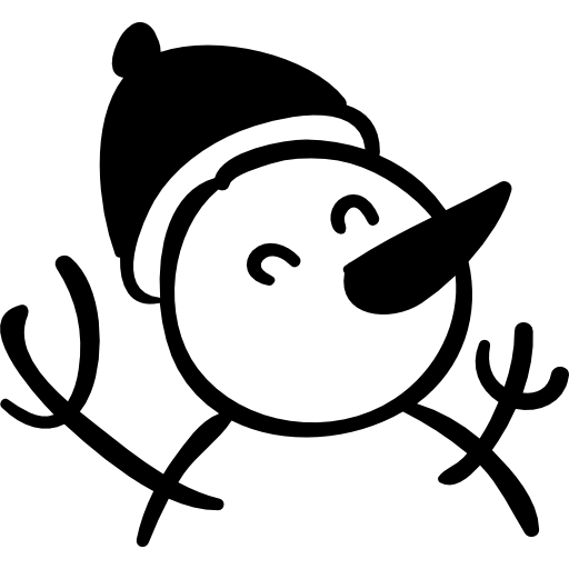 Happy snowman  icon