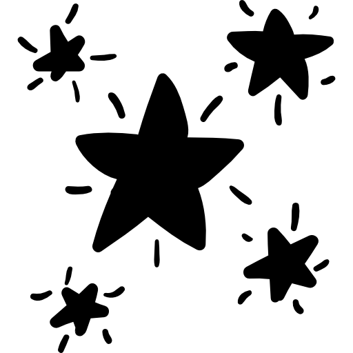 doodle estrellado  icono