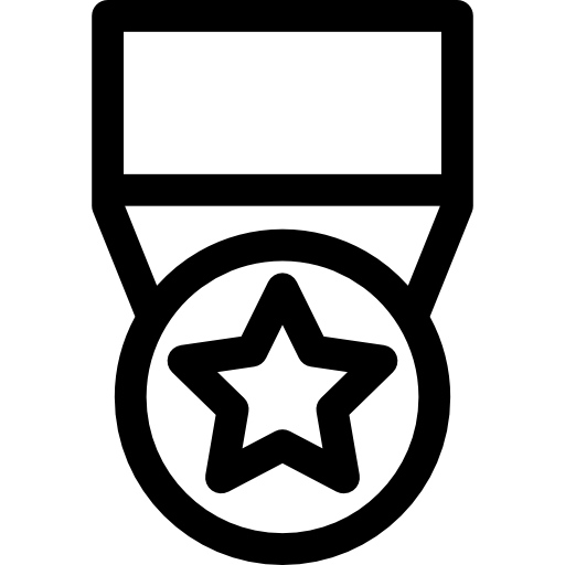 medalla con una estrella  icono