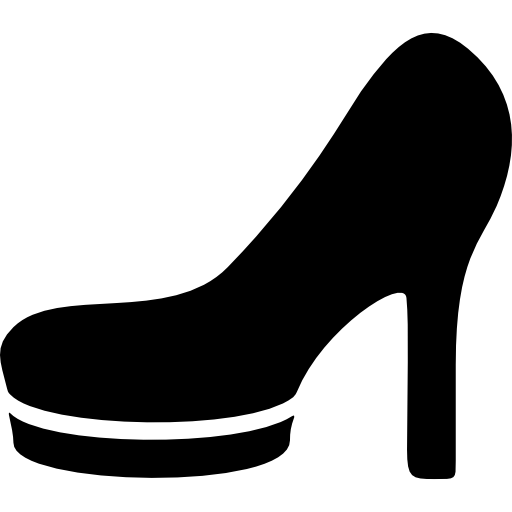 zapato con tacón Basic Rounded Filled icono