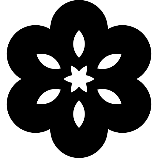flor con pétalos redondeados  icono