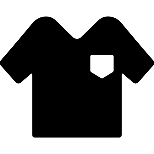 주머니가 있는 티셔츠 Basic Rounded Filled icon