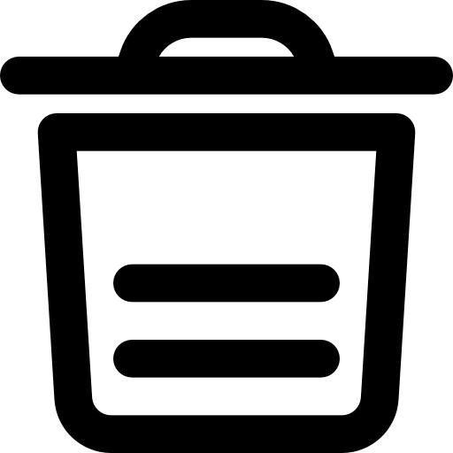 spazzatura Basic Black Outline icona