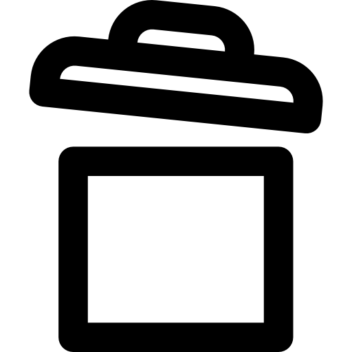 spazzatura Basic Black Outline icona