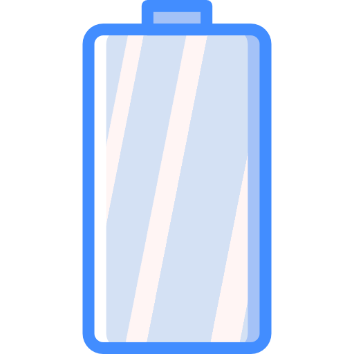 Empty battery Basic Miscellany Blue icon
