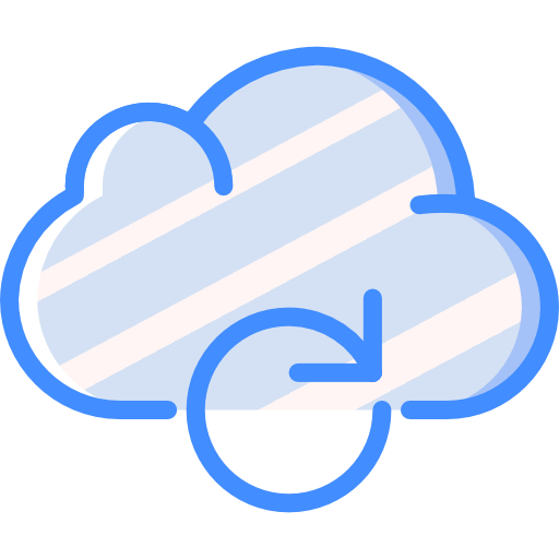 cloud computing Basic Miscellany Blue icoon