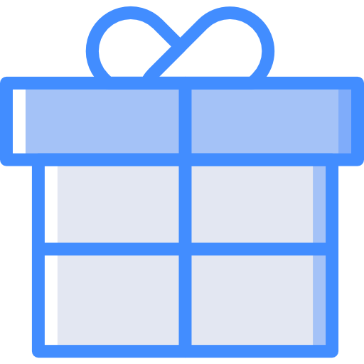 Gift Basic Miscellany Blue icon
