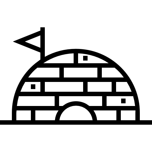 igloo Detailed Straight Lineal icona