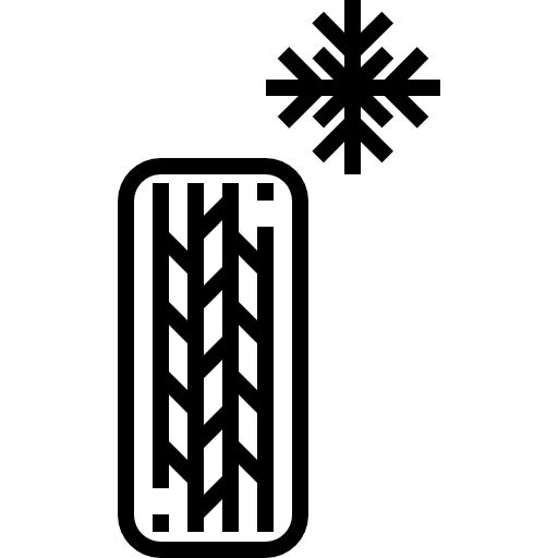 neumático de invierno Detailed Straight Lineal icono