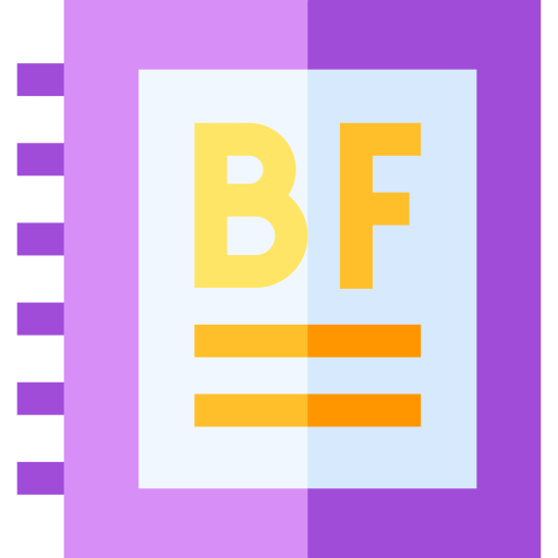 agenda Basic Straight Flat icoon