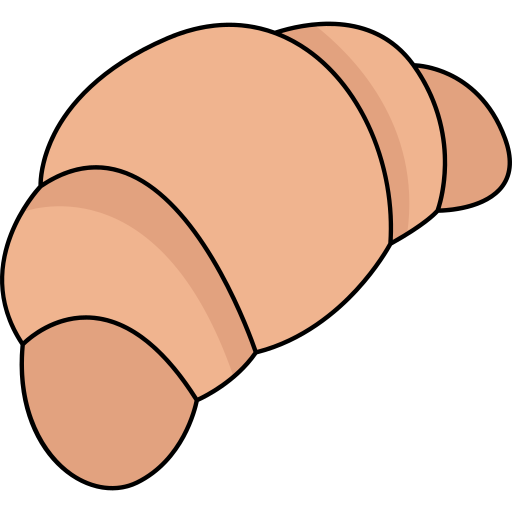 croissant Generic Thin Outline Color icon