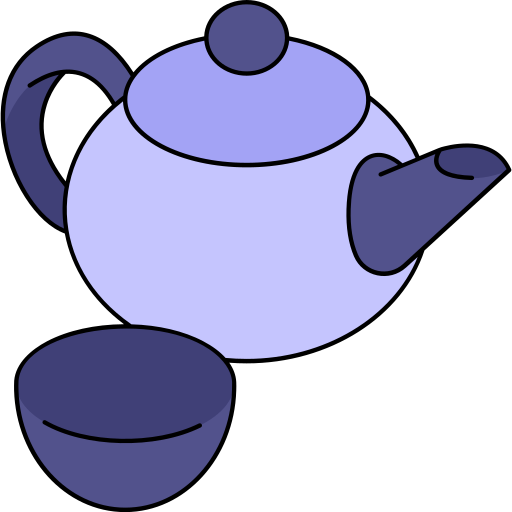 theepot Generic Thin Outline Color icoon