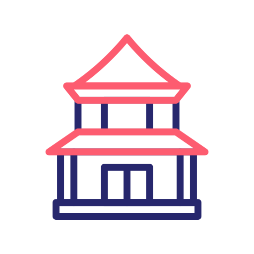 Китайский дом Generic Outline Color иконка