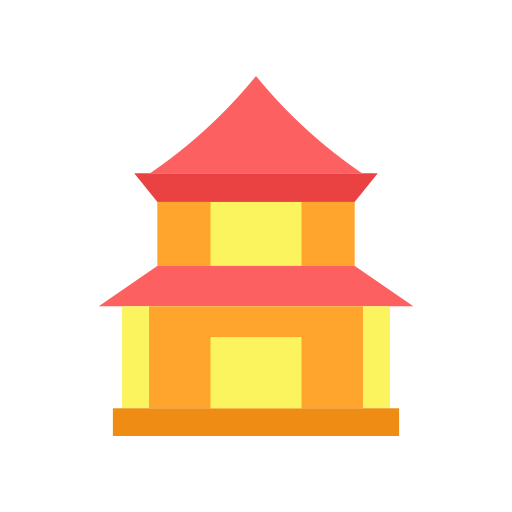 Chinese house Good Ware Flat icon