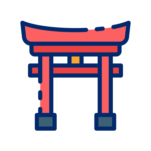 brama torii Good Ware Lineal Color ikona