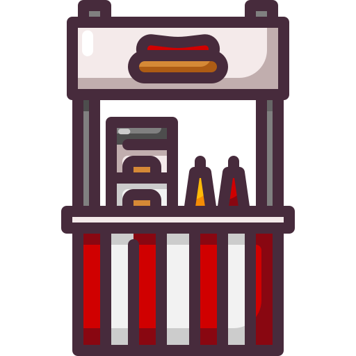 Food stand Generic Outline Color icon