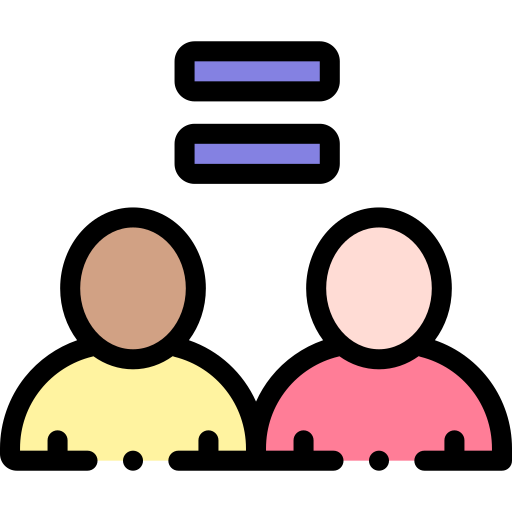 평등 Detailed Rounded Lineal color icon