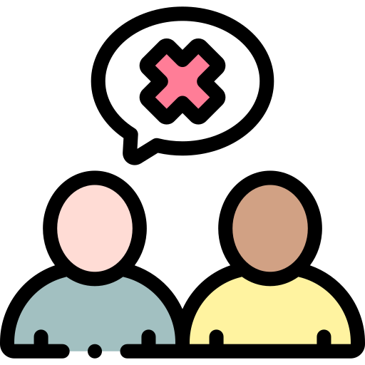 discriminación Detailed Rounded Lineal color icono
