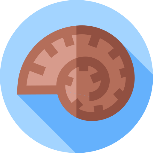 fósil Flat Circular Flat icono