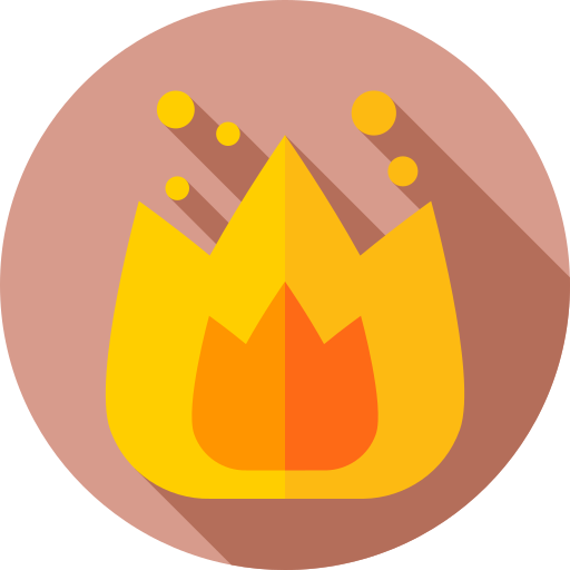 たき火 Flat Circular Flat icon