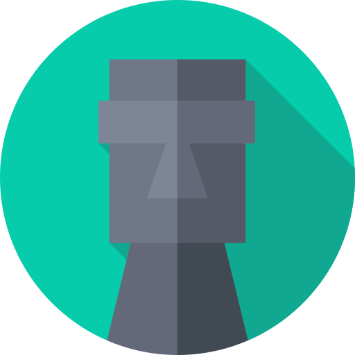 Moai Flat Circular Flat icon